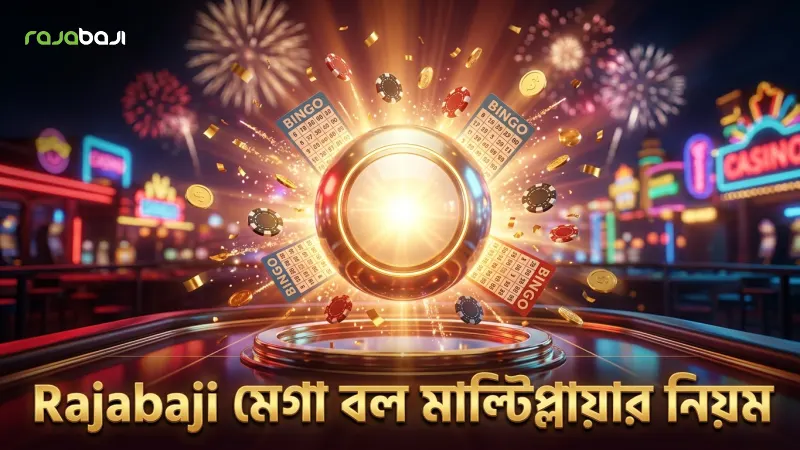 মেগা বল খেলে বড় মাল্টিপ্লায়ার জেতার সুযোগ নিন 1 Rajabaji তে মেগা বল গেমে মাল্টিপ্লায়ার নিয়ম বোঝা জরুরি